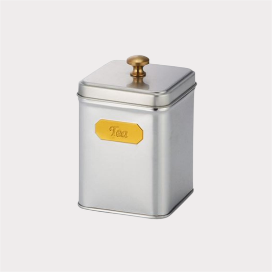 Dose "Tea" von Cha Cult, 100 g eckig, Knopfdeckel