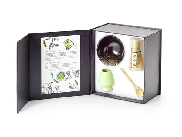 Matcha Set "Danny" von Cha Cult, Keramik, 4-teilig Schale, Löffel, Matchabesen und -Halter 21 x 8,5 x 24,3 cm