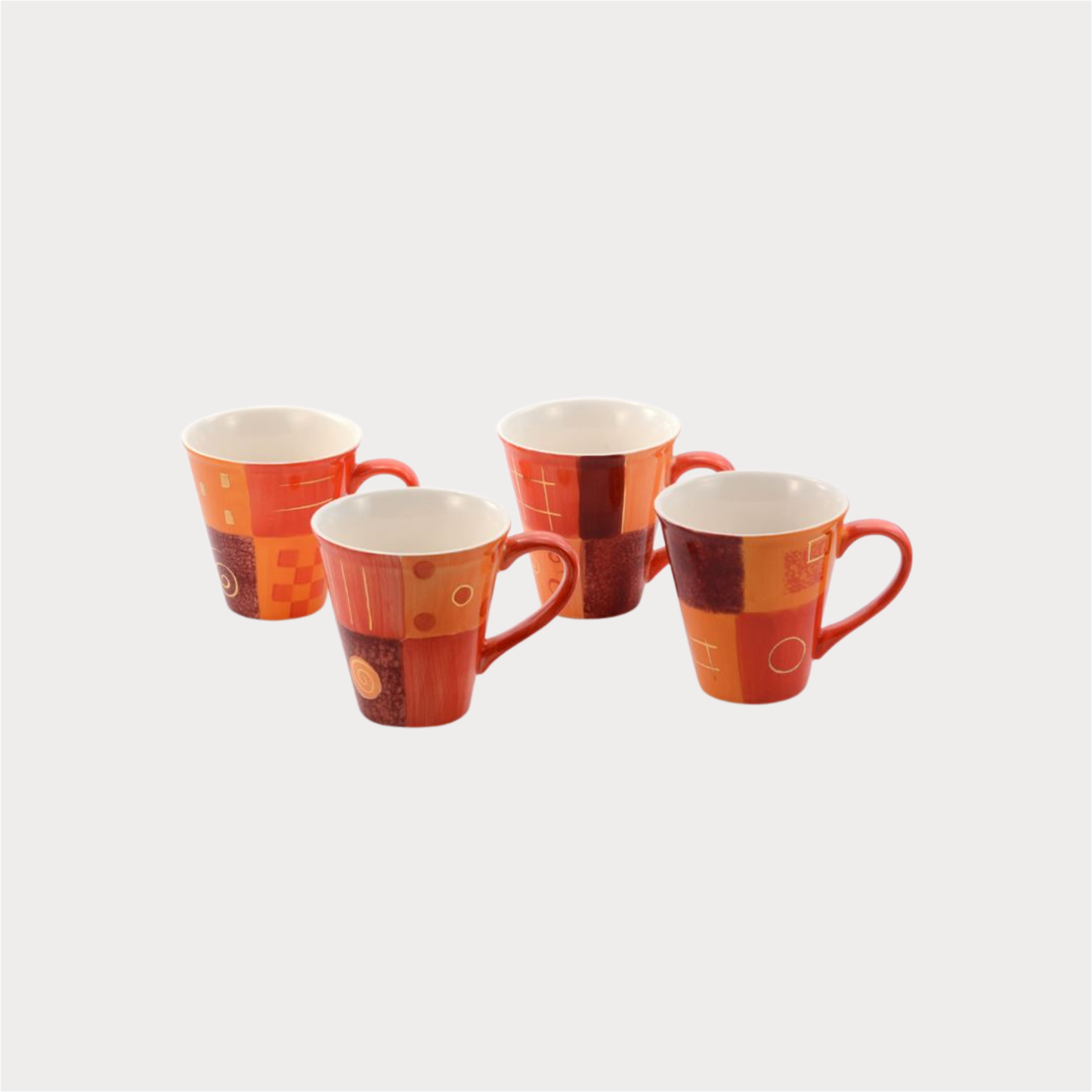 Becher "Patricia" Keramik, 4-fach mit Goldauflage, 0,25 l