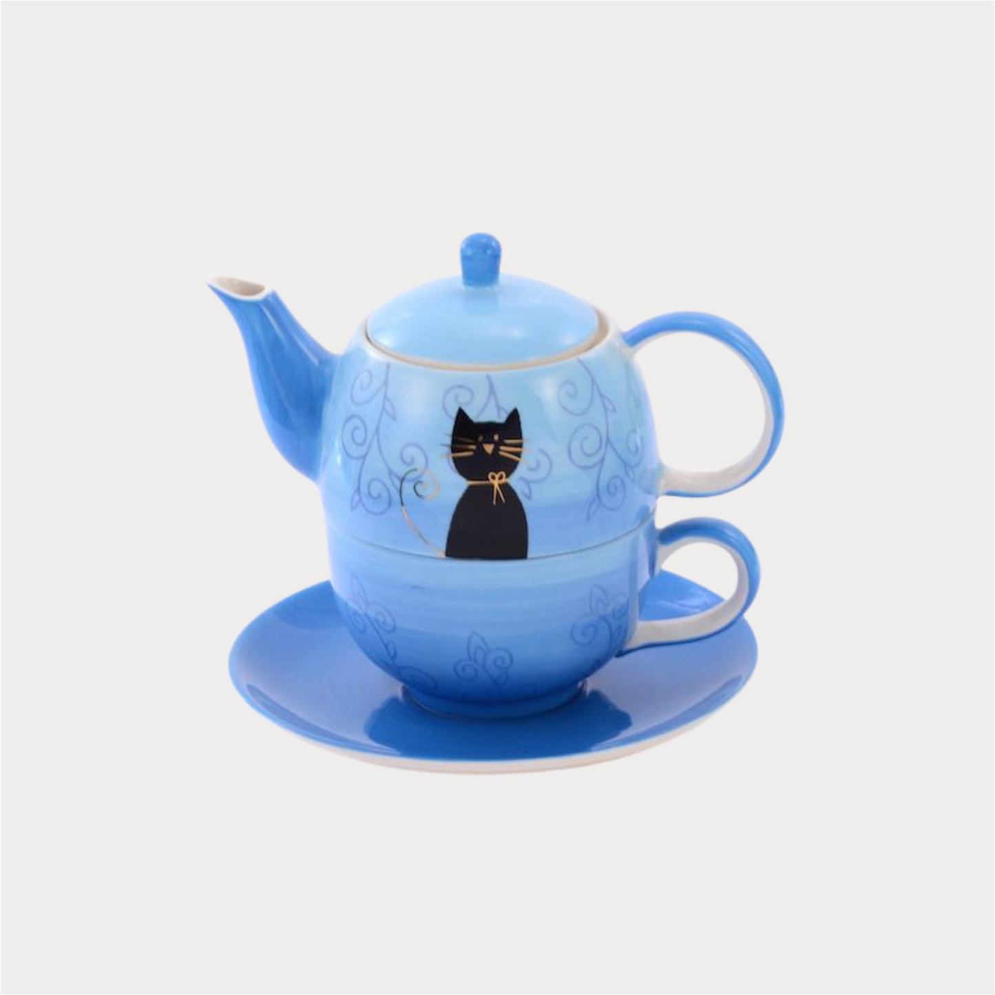 Tea for one Set "Filou" ChaCult,Keramik, mit Goldauflage Kanne: 0,4 l, Tasse: 0,2 l