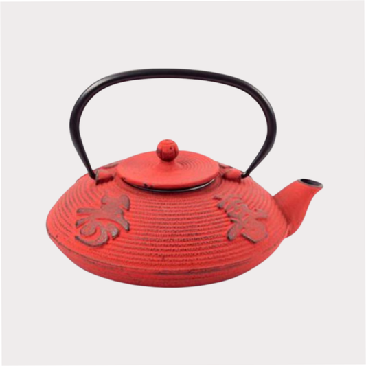 Kanne "Tianjin" Gusseisen, rot mit Edelstahlsieb, 0,8 l China