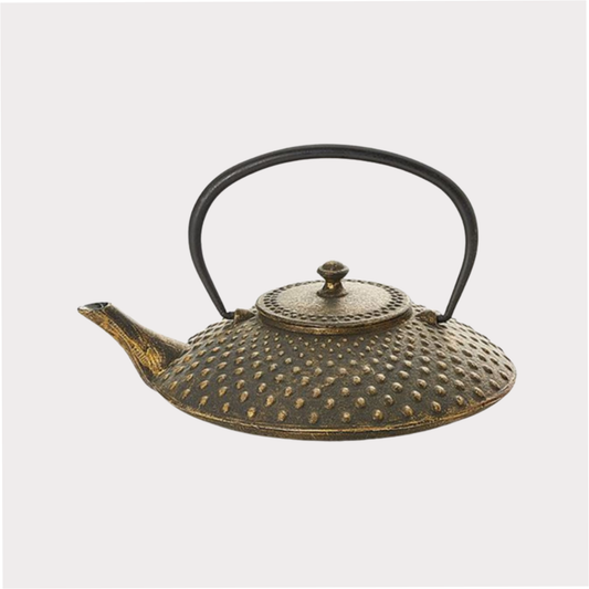 Kanne "Kazuha" von Cha Cult, Gusseisen, schwarz/gold mit Edelstahlsieb, 1,0 l China