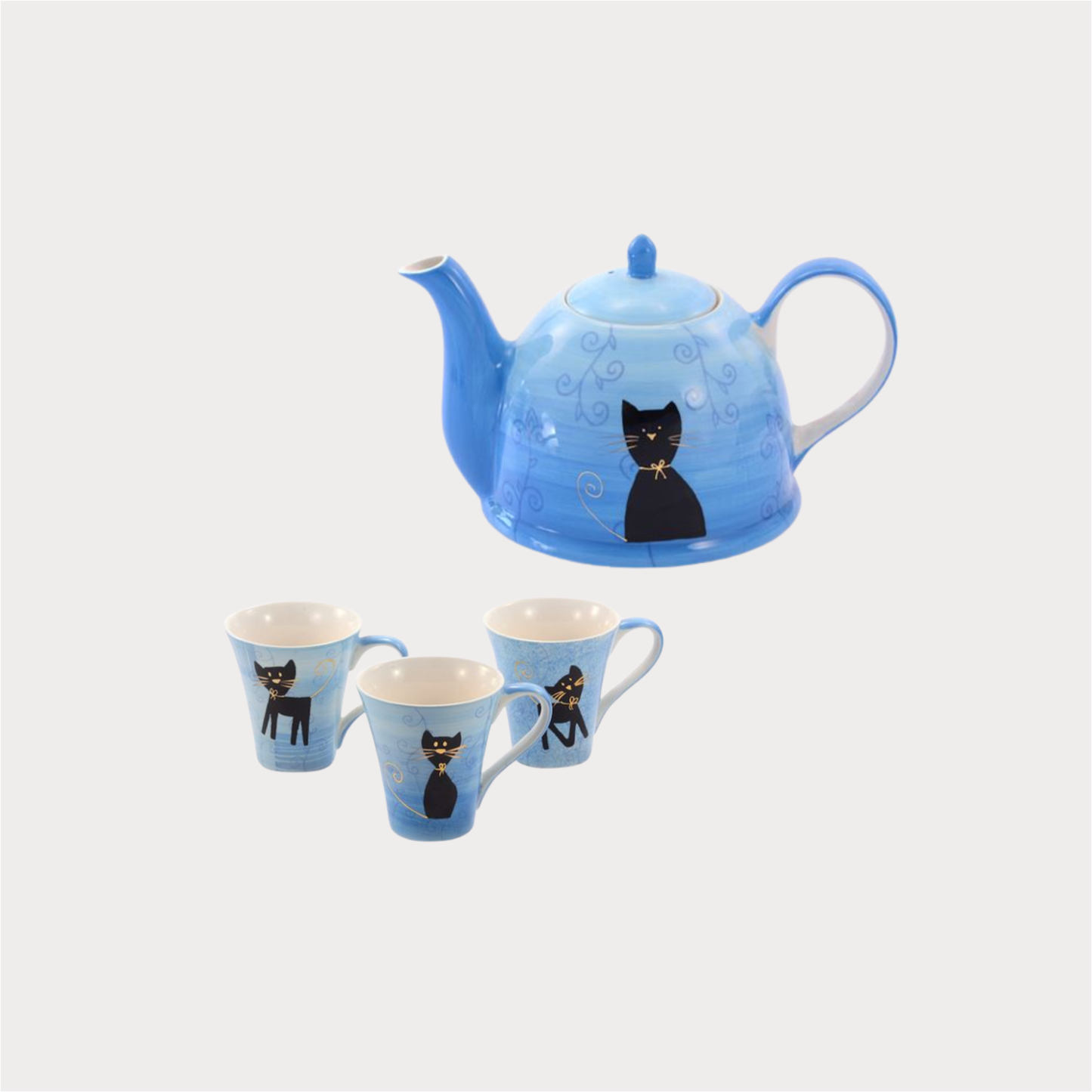 Kanne "Filou" Keramik mit Goldauflage, 1,5 l ChaCult