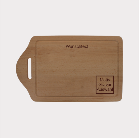 Valentinstag Schneidbrett mit Motivauswahl und individueller Wunschgravur