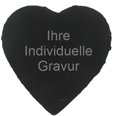 Individueller Untersetzer Herz mit ihrem Wunschtext