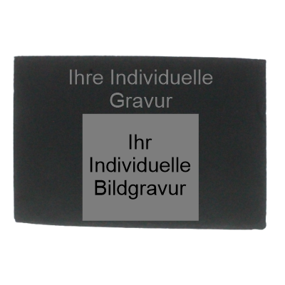 Individuell gravierte mit Bild Schieferplatte / Teller 30x20cm