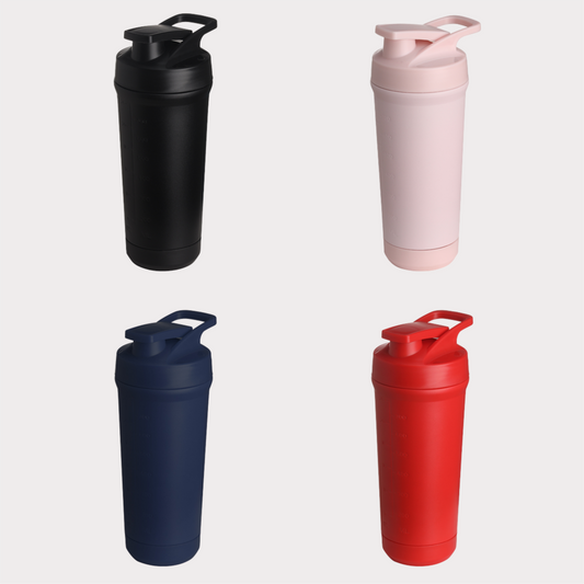 Teemando® individuell gravierter Premium Edelstahl Shaker mit deiner Wunschgravur 750ml, auslaufsicherer Deckel, Shaker-Ball, spülmaschinengeeignet für Proteinshakes, Fitness Diät Geschenk Bodybuilding