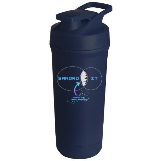 Teemando® individuell gravierter Premium Edelstahl Shaker mit deiner Wunschgravur 750ml, auslaufsicherer Deckel, Shaker-Ball, spülmaschinengeeignet für Proteinshakes, Fitness Diät Geschenk Bodybuilding