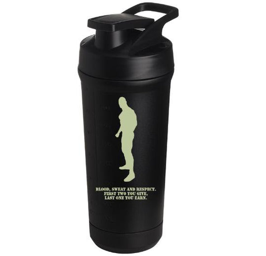 Teemando® individuell gravierter Premium Edelstahl Shaker mit deiner Wunschgravur 750ml, auslaufsicherer Deckel, Shaker-Ball, spülmaschinengeeignet für Proteinshakes, Fitness Diät Geschenk Bodybuilding