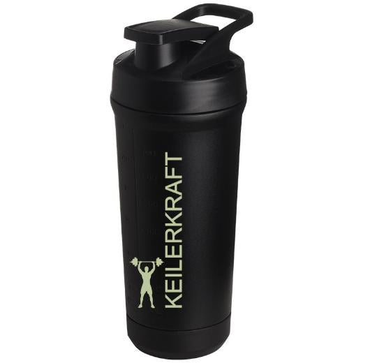 Teemando® individuell gravierter Premium Edelstahl Shaker mit deiner Wunschgravur 750ml, auslaufsicherer Deckel, Shaker-Ball, spülmaschinengeeignet für Proteinshakes, Fitness Diät Geschenk Bodybuilding