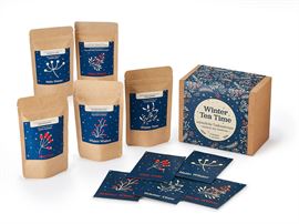 Geschenkset „Winter Tea Time“ 5 Tüten sortiert 5 Zippertüten à 50 g - 70 g inkl. 5 Produktkarten