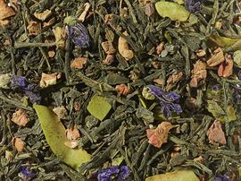Grünteemischung mit Matcha Sencha Erfrischende Oase [Kokos-Pfirsich-Note] aromatisiert