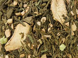 Grünteemischung k.b.A. Sencha Ginger/Matcha/Genmaicha [Ingwer-Note] / DE-ÖKO-003 VO2018/848 aromatisiert