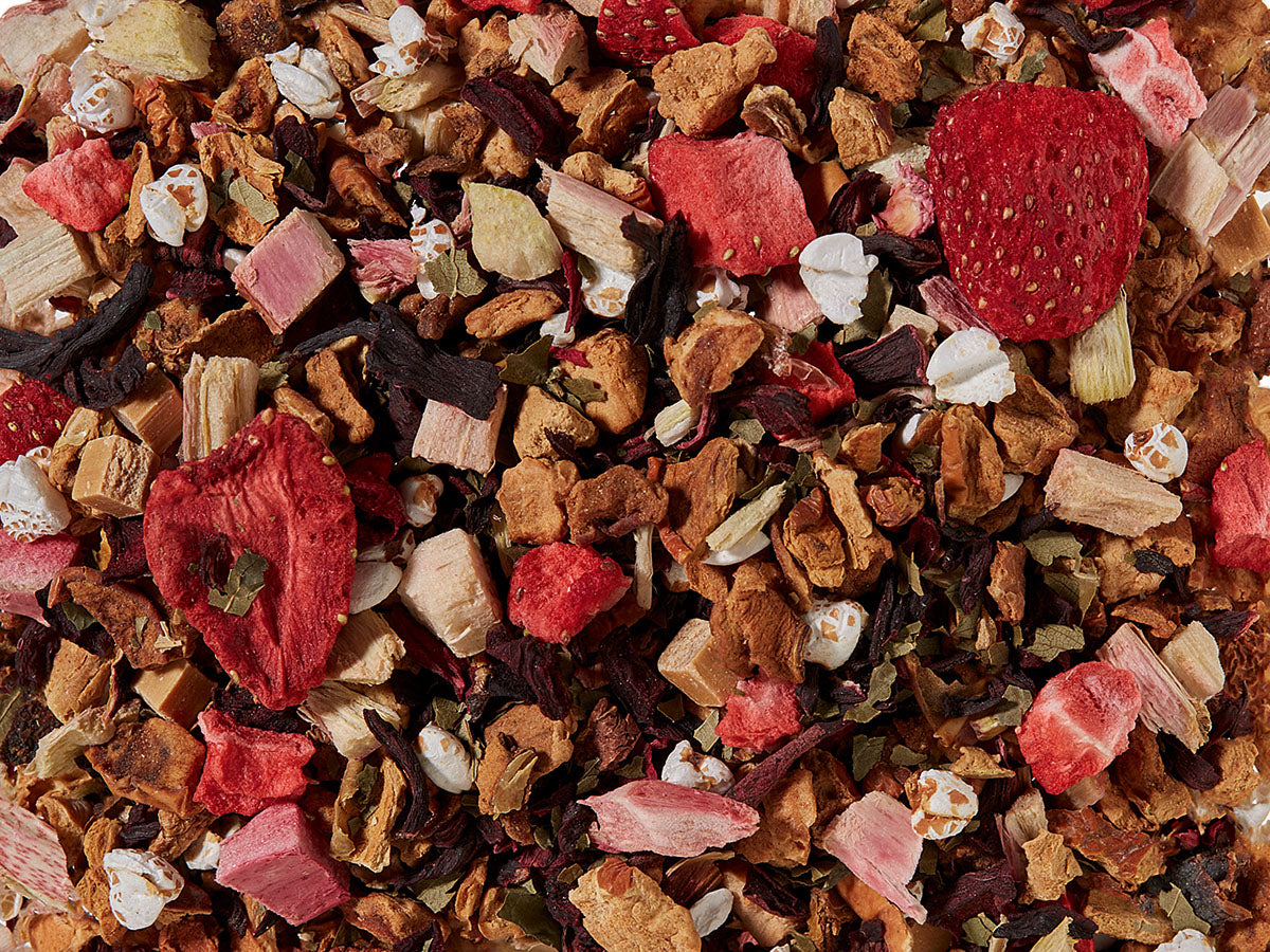 Früchteteemischung Erdbeer Rhabarber Crumble Erdbeer-Rhabarber-Note aromatisiert, 1 kg