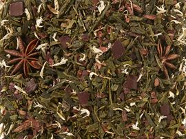 Grünteemischung Sencha Schokotrüffel mit Anis aromatisiert