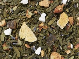 Grünteemischung Sencha Zitrus/Aprikose/Lavendel [Orangen- Aprikosen-Lavendel Note] aromatisiert