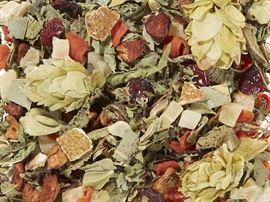 Kräuterteemischung Hopfen-Sause [Orangen-Mirabellen-Note] aromatisiert