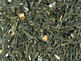 Grünteemischung Sencha Mandelmilch [Karamell-Mandel-Note] / aromatisiert