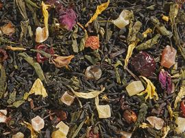 Schwarz-/Grünteemischung Zaubermond [Erdbeer-Note] / aromatisiert