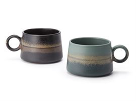 Becher "Jago" Keramik, 2-fach sortiert 0,35 l H 7,9 cm, Ø 9,2 cm