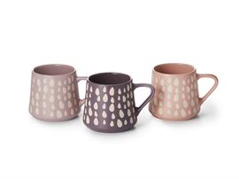 Becher "Maya" Steinzeug, 3-fach sortiert 0,35 l H 8,8 cm, Ø 7,3 cm