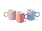Becher "Happiness" New Bone China, matt, mit Relief, 3-fach sortiert 0,35 l H 10,5 cm Ø 7,5 cm
