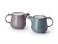 "Rani" / Kanne "Rani", grau Porzellan mit Reactive Glaze
