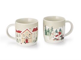 Becher "Winter Time" New Bone China, matt, 2-fach sortiert 0,3 l / Becher "Winter Time" New Bone China, matt, 2-fach sortiert