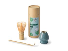Matcha-Kit "Arisu" Keramik, 3-teilig Matchabesen mit 80 Borsten, Löffel und Besenhalter Löffel L18 cm, Besenhalter H 8 cm, Ø 3cm
