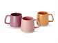 Becher "Nita" Steinzeug, matt, 3-fach sortiert 0,35 l H 8,8 cm, Ø 7,2 cm