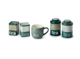 "Tea Mood" / Dose "Tea Mood", 100 g Weißblech, eckig, Stülpdeckel,