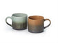 Becher "Jerry" Steinzeug mit Reactive Glaze 2-fach sortiert, 0,3 l H 8 cm, Ø 8,5 cm