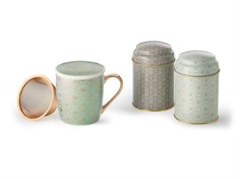 "Art Déco" / Kräuterteetasse "Art Déco" New Bone China mit Metallic-Auflage