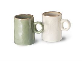 Becher "Dario" Steinzeug, 2-fach sortiert 0,3 l H 10,2 cm, Ø 7 cm