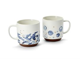 Becher "Meno" New Bone China, matt mit Metallic-Auflage 2-fach sortiert, 0,4 l H 9,9 cm, Ø 8,4 cm