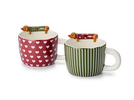 Becher "Rafi" Steingut, 2-fach sortiert 0,35 l H 9,7 cm, Ø 9,4 cm