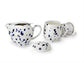"Saara" / Kräuterteetasse "Saara" Porzellan, 3-teilig, weiß-blau