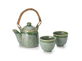 Tee-Set "Yasuko" japanisches Porzellan, 3-teilig mit Kanne und 2 Cups Kanne 0,4 l / Cups 0,15 l