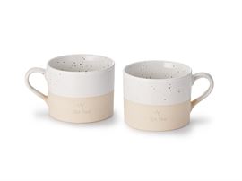 Becher "Nele" Steinzeug mit Lasergravur 0,4 l H 8,2 cm, Ø 10 cm