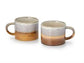 Becher "Owe" Steinzeug mit Reactive Glaze 2-fach sortiert / 0,4 l H 8 cm, Ø 10,2 cm