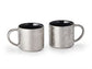 Becher "Lovisa" New Bone China mit Silberauflage, 2-fach sortiert 0,45 l H 8,7 cm, Ø 7,9 cm