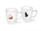 Glas „Kelly" hitzebeständiges Glas mit Katzenfigur 2-fach sortiert, 0,35 l H 9,6 cm, Ø 8,7 cm