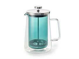 Tee-/Kaffeezubereiter "Rurik" doppelwandiges, gefärbtes Glas 0,65 l 16,0 x 10,8 cm x 19,0 cm