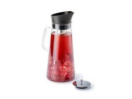 Kanne "Edvard" Glaskanne mit Edelstahlfilter hitzebeständiges Glas, für Teezubereitung 1,5 l / H 28,7 cm, Ø 7,5 cm