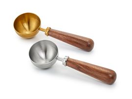 "Alvaro" / Maßlöffel "Alvaro", gold Edelstahl mit Holzgriff