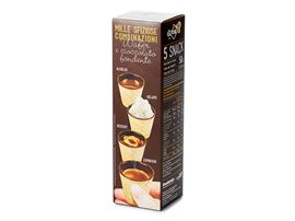 Espresso Waffelbecher mit Zartbitterschokolade 5 Stück, 50 Gramm