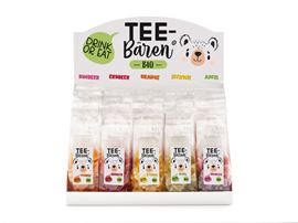 Tee-Bären® Display „Bio“ 5-fach sortiert, 25 x 125 Gramm D&B Bio-Kontrollstelle DE-OKÖ-003
