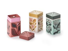Dose "Seventea", 150 g Weißblech, eckig, mit Aromaverschluss 3-fach sortiert 7 x 7 x 11,9 cm