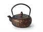 Kanne "Ningbo" Gusseisen, schwarz-gold mit Edelstahlsieb, 0,4 l, China H 13,5 cm, Ø 6 cm