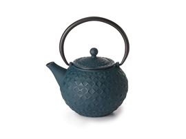 Kanne "Yong" Gusseisen, petrol mit Edelstahlsieb, 1,0 l H 14,5 cm, Ø 7 cm